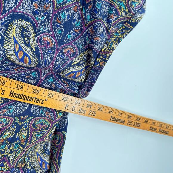 Lucky Brand Boho Paisley Modal Blend Twist Front Short Sleeve Top Women’s XL - Picture 6 of 9